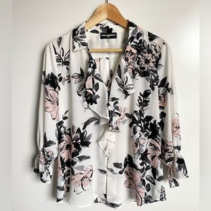 Karl Lagerfeld | Floral Ruffle Blouse